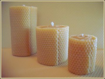 Pure Beeswax Pillar Candles